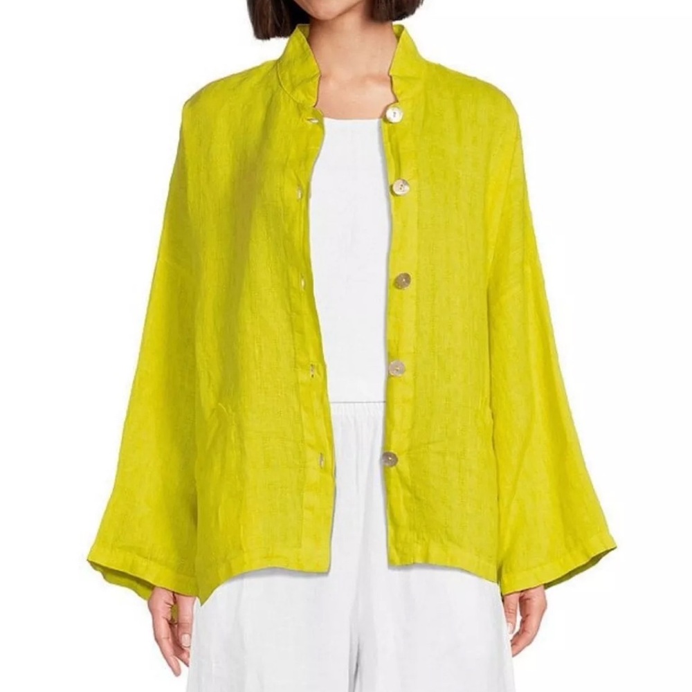 NWT Bryn Walker Danuta‎ Jacket, Oversized Linen, MOP Shell Buttons